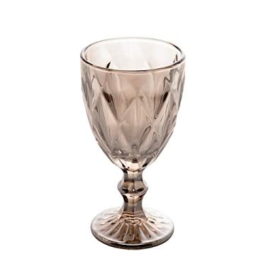 Imagem de Lyor Diamond Conjunto 6 Taças para Água de Vidro, Cinza (Metalizado), 325 ml