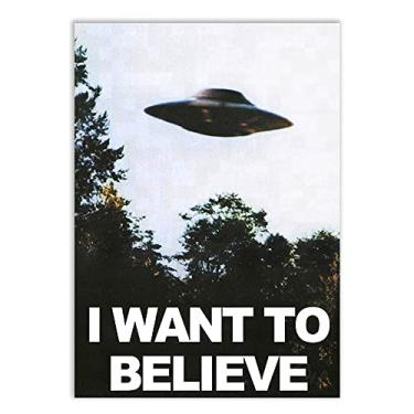 Imagem de Placa Decorativa I Want To Believe UFO Ets 02