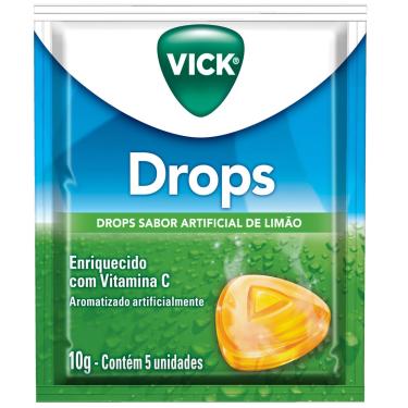 Imagem de Pastilha Vick Drops Sabor Limão 5 unidades 5 Unidades