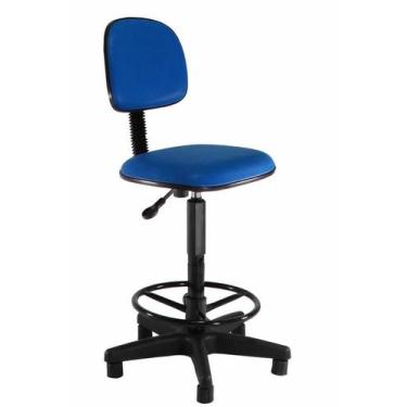 Imagem de Cadeira Caixa Alta Corano Azul - Balcão - Portaria - Recepção - Rb Cad