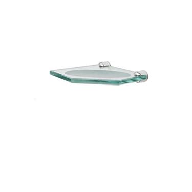 Imagem de SABONETEIRA DE VIDRO LUXO CANTO INOX INCOLOR