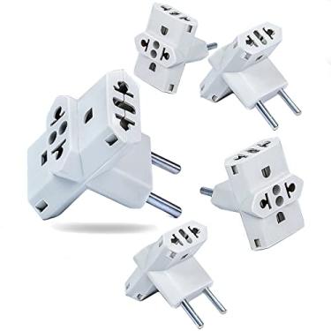 Imagem de Kit com 05 Adaptadores Benjamim Tomada T Com 3 Entradas Multiplicador de Tomadas 10A até 250v Plug Fino - Bivolt 110v 220v - CompleteStore®