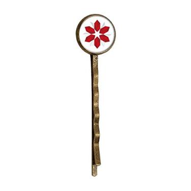 Imagem de Chapéu de cabelo retrô com estampa de origami abstrata de flores de Natal