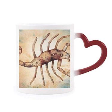 Imagem de Novembro, outubro, Constelação de Escorpião, Zodíaco, Caneca sensível ao calor, Caneca vermelha que muda de cor