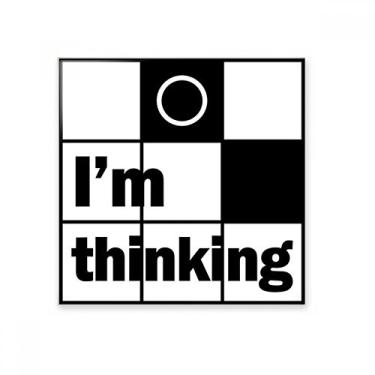 Imagem de Citação I'm Thinking Art Deco Gift Fashion Azulejo de cerâmica brilhante Decalque de pedra adornada tijolo vitrificado