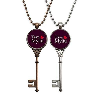 Imagem de OFFbb-USA Colar com pingente de mandarim lituano Tave Myliu para decoração de casais