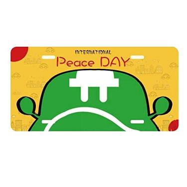 Imagem de DIYthinker Placa de carro com plugue de desenho animado para proteger o meio ambiente