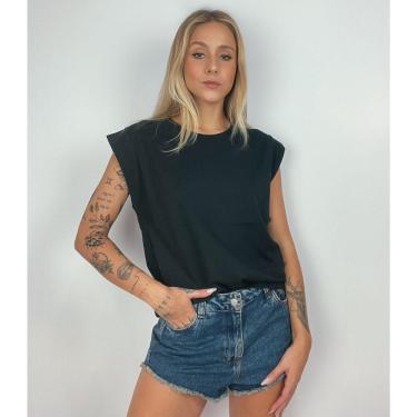 Imagem de Regata Feminina Aveloz Ombro Caído-Preta