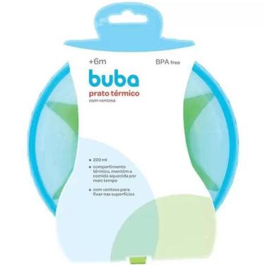 Imagem de Prato Infantil Azul Térmico Com Ventosa Buba