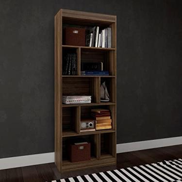 Imagem de Estante Livreiro 4 Prateleiras Lv300 Djd Móveis Castanho