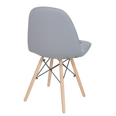 Imagem de Loft7, Kit 16 cadeiras estofadas Charles Eames Eiffel Botonê com pés de madeira clara