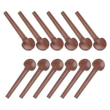 Imagem de kowaku 12 peças de afinação de violino peg afinador de violino leve duable corda de afinação peça de substituição para violino, violino,