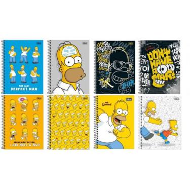 Imagem de Kit 4 Cadernos Simpsons 80Fls Tilibra - Sortido