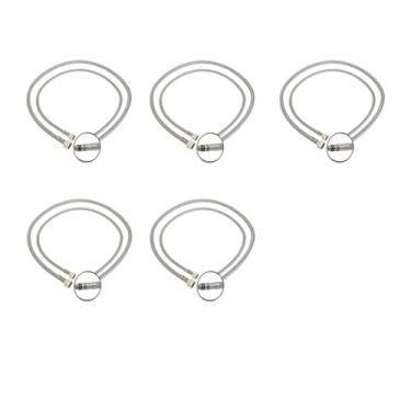 Imagem de Engate Rabicho 80cm Kit 5 Unidades Misturador Agua Quente Fria Torneira Monocomando Mangueira Flexivel Pia Banheiro Cozinha