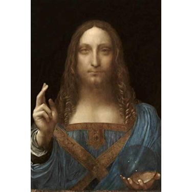 Imagem de Salvator Mundi de Leonardo da Vinci - 50x73 - Tela Canvas Para Quadro