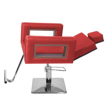 Imagem de Cadeira Poltrona de Cabeleireiro Recl Lisboa Vermelho