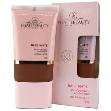 Imagem de Base Matte Alta Cobertura Cor 10 Phallebeauty 30g