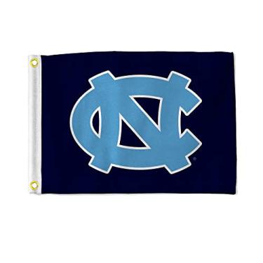 Imagem de Bandeira de salto alcatrão da Universidade da Carolina do Norte 31,8 cm x 45,7 cm Bandeira de barco Bandeira de carrinho de golfe - UNC Tar Heels - North Carolina Navy Blue