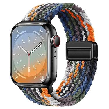 Imagem de Pulseiras de relógio de nylon esportivas compatíveis com Apple Watch séries 8/7/6/5/4/3/2/1/SE de nylon compatíveis com Apple Watch séries 8/7/6/5/4/3/2/1/SE