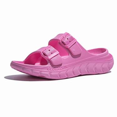 Imagem de GLOBALWIN Mia Recovery Slide Sandália leve e confortável calçado atlético reduz o estresse nos pés, Ss233 rosa, 11
