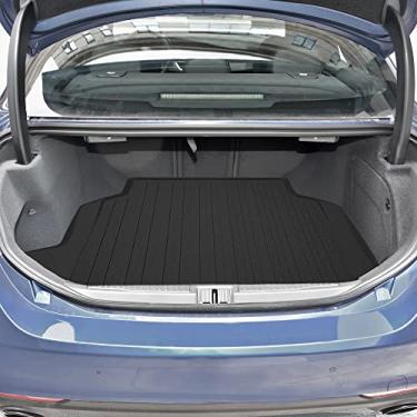 Imagem de Forro de carga premium para Alfa Romeo Giulia 2017-2024 - 100% de proteção - Tapete de porta-malas de carro de ajuste personalizado - Tapete de carga para todas as estações - Forros de porta-malas