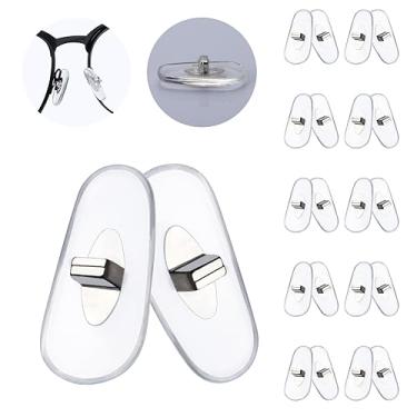 Imagem de MYCOURAG 10 pares de peças de nariz de borracha de silicone de substituição compatíveis com óculos de sol RayBan RB3604/RB8052/RB8054/RB3523/RB3534/RB3536/RB3538