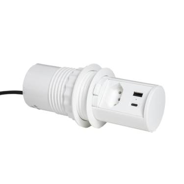 Imagem de Mini Totem POP 20-1 tomada + 2USBs - Branco