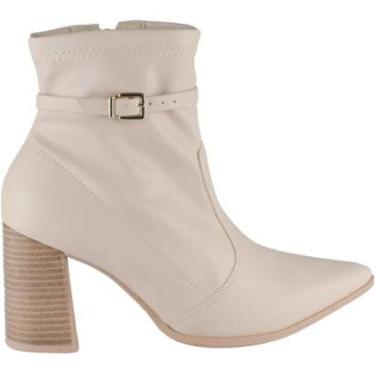 Imagem de Bota Feminina Casual Dia a Dia Cano Baixo Bico Fino Ramarim 2458101-Feminino