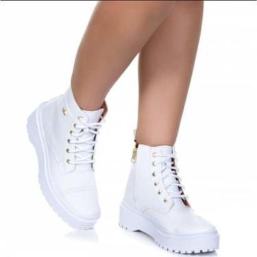 Imagem de Bota Coturno Feminino Com Sola Tratorada Plataforma Sem Salto-Feminino