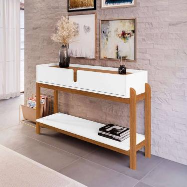 Imagem de aparador lizz 2 gv branco e cedro