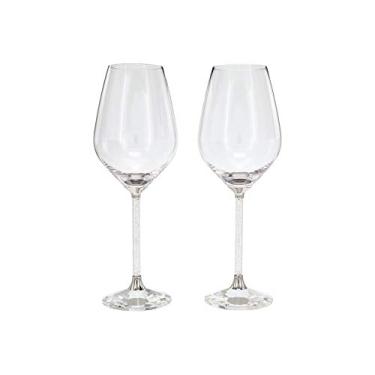 Imagem de Swarovski Copos de vinho cristalinos (conjunto de 2) prata tamanho único