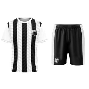Imagem de Braziline Camiseta Santos Kit Mini Craque, Branco/Preto, G