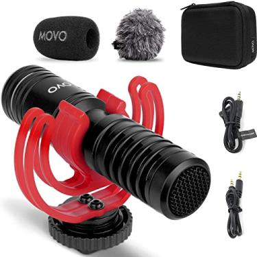 Imagem de Movo Microfone de vídeo externo VXR10-PRO para câmera com suporte de choque Rycote Lyre - Microfone Shotgun compacto e acessórios compatíveis com smartphones e câmeras DSLR - Microfone DSLR sem