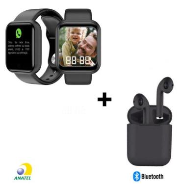 Imagem de Kit Relogio Inteligente Smart Watch  D20  + Fone Inpods 12 Bluetooth -