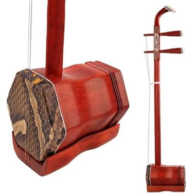 Imagem de Violino chinês de 2 cordas para iniciantes, instrumentos nacionais tradicionais Erhu, com acessórios e estojo gratuitos, design hexagonal tradicional