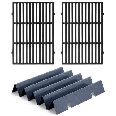 Imagem de Hipoilk Peças de reposição para churrasqueira 7638 Grelhas 7636 Barras aromatizadoras para churrasqueiras Weber Spirit & Spirit II Série 300 com controle frontal, Spirit E310 E320 E330 S310 S320 S330
