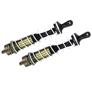 Imagem de 1 par de amortecedor traseiro de alta resistência para carro RC de 1/8, super absorção de choque de 132 mm, liga de alumínio, branco, compatível com ZD Racing JLB HSP HPI EM Racing DHK Axial