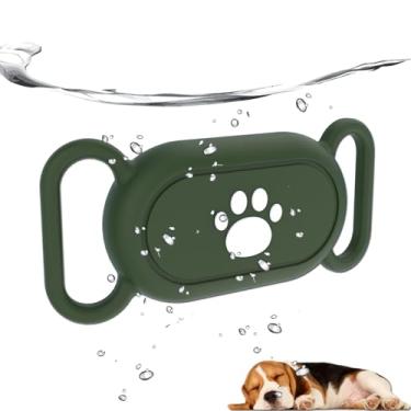 Imagem de Suporte de coleira de cachorro à prova d'água compatível com Samsung Galaxy SmartTag2, suporte de silicone para rastreador GPS oculto para Smart Tag2, capa antiperda Tag2 (verde)