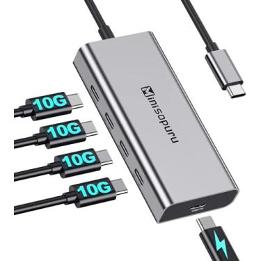 Imagem de Adaptador HUB USB-C Geração 3.2, 5 em 1, Thunderbolt, 10GBps, PD 100W, Para Macbook, Notebook, Tablet, Celular. (NÃO TRANSMITE VÍDEO MONITOR EXTERNO)