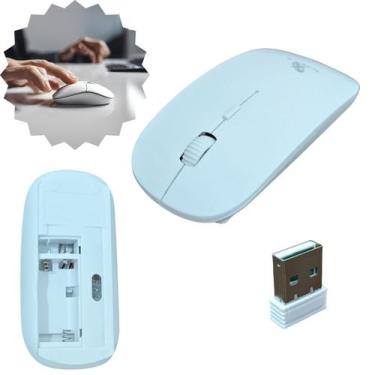 Imagem de Mouse Sem Fio Escritório Ergonômico Conector USB Cor Branco - X-CELL