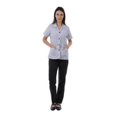 Imagem de Conjunto Estampado de Calça e Jaleco  em Algodão para Doméstica, Copei