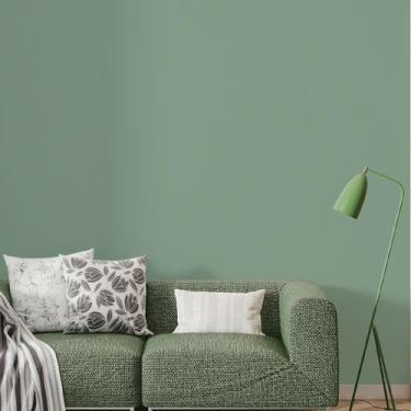 Imagem de Papel de Parede Adesivo Revestimento Liso Verde Musgo Claro 2,5m - Lel