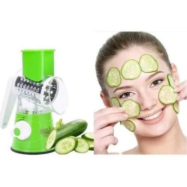 Imagem de  Cortador Fatiador Ralador Legumes 3 Laminas Tabletop Verde - Bc Bora 