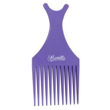 Imagem de Pente De Plástico Afro Com Dentes Longos E Espaçados Bonitta, Roxo