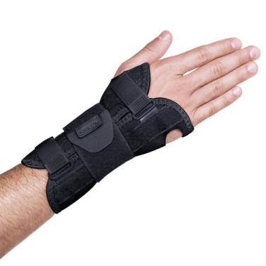 Imagem de Munhequeira Com Tala E Tiras Bilateral KSN031 Kestal, P, Preta