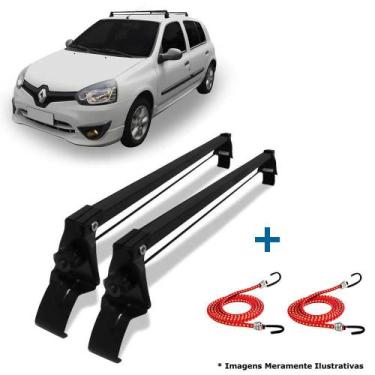 Imagem de Rack de Teto Renault Clio 2001 até 2012 4 Portas + 2 Elásticos Carga -