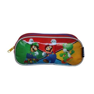 Imagem de Estojo Escolar Infantil Juvenil Gamers Super Mario World - luxcel, Ver