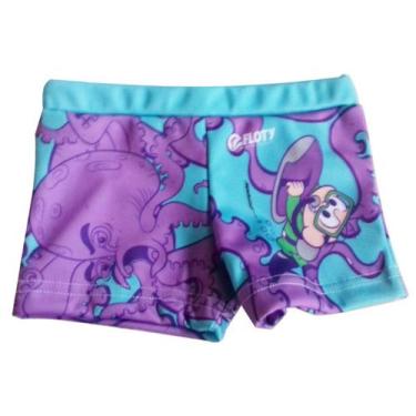 Imagem de Shorts de Natação Infantil Cebolinha Turma da Mônica - Floty, Pp, Turq