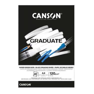 Imagem de Bloco de Papel Graduate Profissional Preto A4 Canson 20 Folhas
