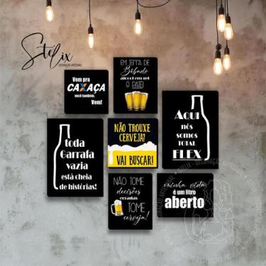 Imagem de Quadros para Bar Cerveja e Cachaça Área Gourmet - Stelix - Decoração A